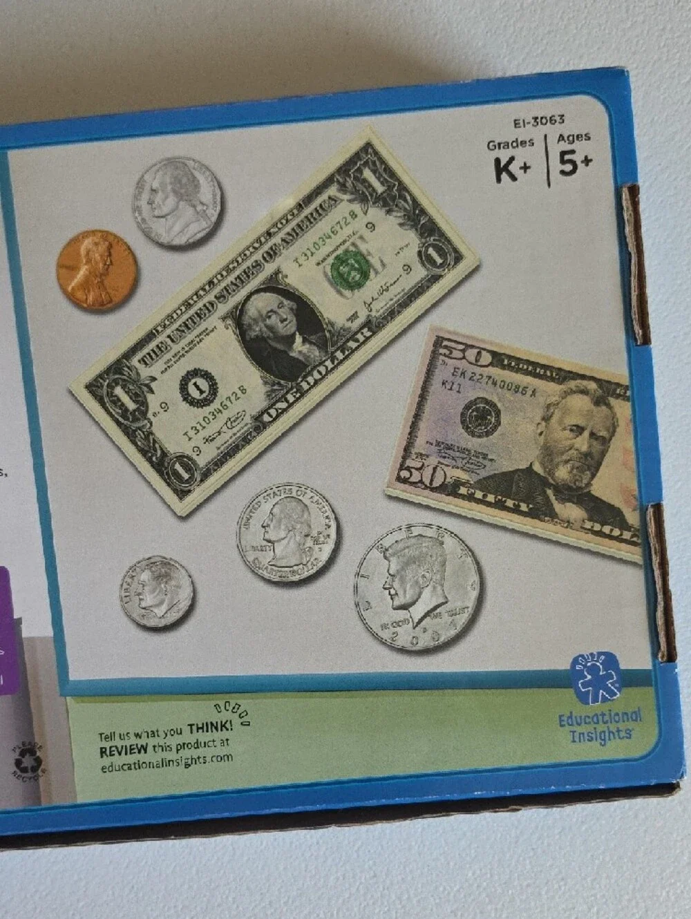 Big Money 3-D Magnetic Coins and Bills - Homeschool - Math